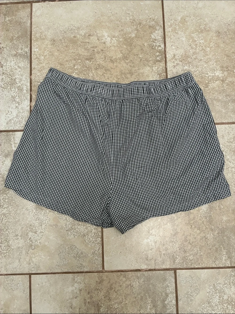 J. Crew Black and White Gingham Boxer Shorts